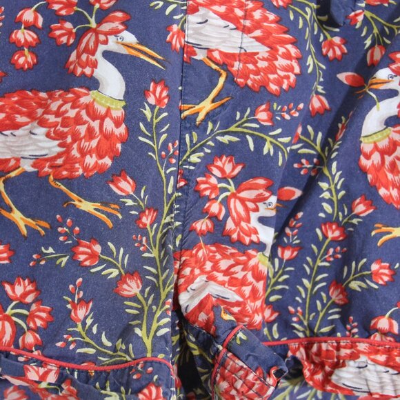 PRINTFRESH Queen Lotus Short PJ Pajama Sleep Set Indigo Bird Cotton Size 1X - Picture 11 of 16